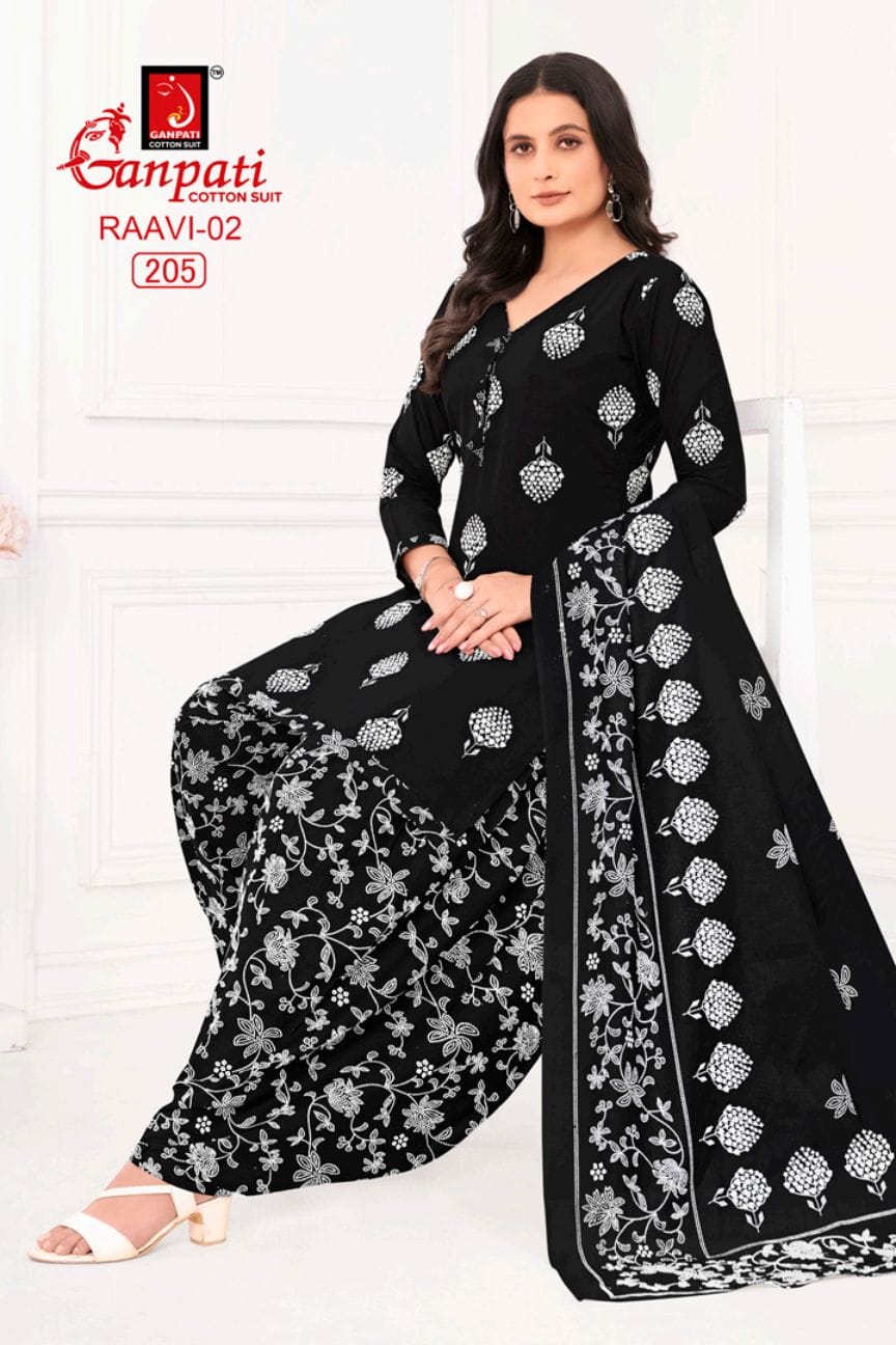 Raavi Vol 02 By Ganpati Heavy Cotton Printed Dress Material Wholesale Clothing Suppliers In India